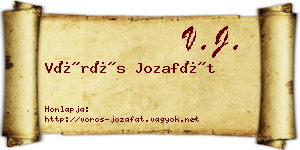 Vörös Jozafát névjegykártya